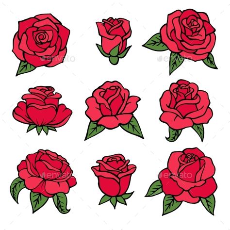 Illustrations of Roses #Illustrations, #Roses Love Flower Drawing, Rose Illustration Simple, Red Rose Drawing, Rose Symbol, Rosé Cartoon, Rose Drawing Simple, Romantic Illustration, Roses Illustration, Cartoon Rose