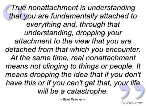 Non Attachment Non Attachment Quotes, Non Attachment, Attachment Quotes, What Is Happiness, Celebrate Recovery, Mindful Living, Spiritual Practices, Emotional Health, Finding Peace