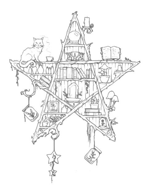 Samhain Coloring Pages, Yule Coloring Pages Free Printable, Yule Drawings, Yule Coloring Pages, Tarot Card Coloring Pages, Tarot Coloring Pages, Goth Coloring Pages, Witchy Coloring Pages, Witch Coloring Pages