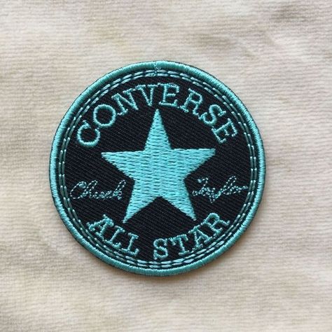 Converse Logo, Converse Star, Star Logo, Iron On Patch, Logo Embroidery, Converse All Star, Iron On Patches, Embroidery Logo, All Star