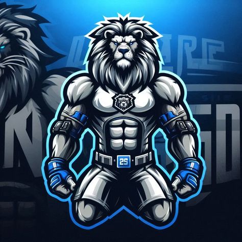 I will make an amazing lion stance mascot logo with new concept Fantasy Football Logos, Lion Mascot, Logo For Business, Football Logos, Logo Mascot, Cartoon Mascot, Wrestling Stars, Cartoon Logo, Mascot Logo