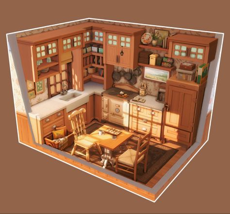 Sims 4 Country Kitchen, The Sims 4 Kitchen, Sims Architecture, Sims 4 Rooms, Sims 4 Houses Layout, Sims 4 Kitchen, Sims Houses, Sims Builds, House Interior Design Styles