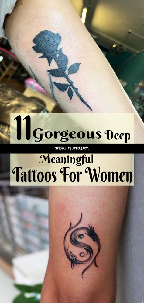 "Deep Meaningful Tattoos For Women" tattoos can have deep meaning, a permanent reminder of something powerful in life or an experience that cannot and should not be forgotten. Here are 31 inspirational ideas for female deep and meaningful tattoos. Strong, symbolic and powerful designs for even stronger women. See more ideas check out here! #deepmeaningfultattoosforwomen #meaningfultattoosforwomen #tattoosforwomen Deep Meaningful Tattoos For Women, Unique Tattoos With Meaning, Deep Meaningful Tattoos, Strong Tattoos, Strong Woman Tattoos, Unique Tattoos For Women, Tattoo Unique, Women Tattoos, Meaningful Tattoos For Women