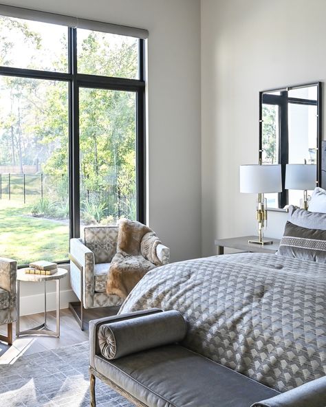 A rainy day🌧️ calls for cozy master bedroom views. We’re in love with this bedroom’s rich neutral tones, gold accents, and lush textures. ⠀⠀⠀⠀⠀⠀⠀⠀⠀ Interiors: @bydesigninteriorsinc Builder: @flairbuilders Photography: @frenchbluephotography ⠀⠀⠀⠀⠀⠀⠀⠀⠀ Bedroom Views, A Rainy Day, Neutral Tones, Gold Accents, Rainy Day, Lush, In Love, Interior Design, Bedroom