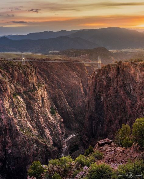 Colorado | Tourism & Lifestyle on Instagram: “A Royal sunset! 🤴 📍: Royal Gorge 📷: @colorado.wanderer 🏆 Join our efforts to showcase Colorado’s beauty. Simply ↙️ Tag ↘️…” Royal Gorge Colorado, Royal Gorge, Colorado Travel, Beautiful Scenery, Grand Canyon, Tourism, Colorado, Natural Landmarks, Lifestyle