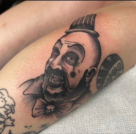 Captain Spaulding Tattoo, Captain Spaulding, Portrait Tattoo, Creative Design, Tattoo Designs, Tattoos, Design