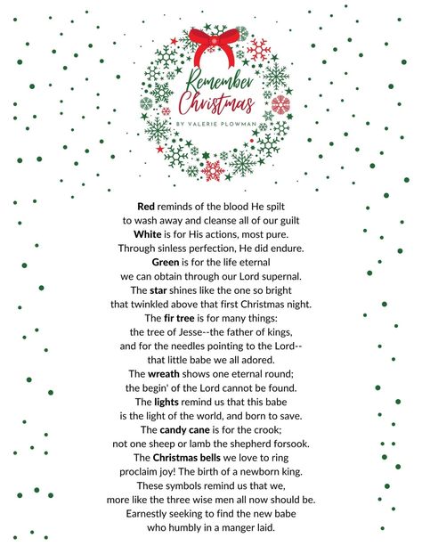 Remember Christmas poem. 9 Symbols to Help You To Remember the Meaning of Christmas. Christmas decorations are fun, but they help us remember the reason for the season if we pay attention. Meaning Of Christmas Symbols, Christmas Symbols And Meanings For Kids, Meaning Of Christmas For Kids, The Reason For The Season, Christmas Symbols And Meanings, Meaning Of Christmas Quotes, Christmas Tree Meaning, Poem About Christmas, Christmas Poems For Church