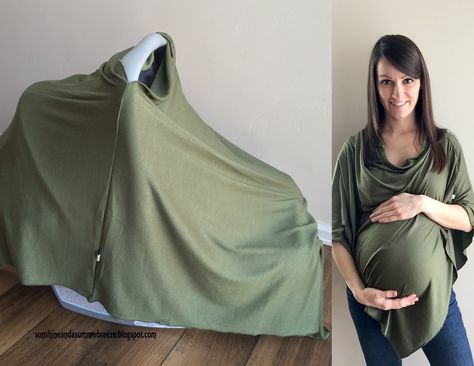 Sunshine and a Summer Breeze: Cover Me Poncho Review. These are amazing and can be used as maternity wear, a car seat cover, a nursing cover, and to swaddle your little one! Nursing Poncho, Diy Nursing, Maternity Clothes Summer, Breastfeeding Cover, Breastfeeding Clothes, Sewing Clothes Women, Infant Car Seat Cover, Baby Equipment, Summer Pregnancy