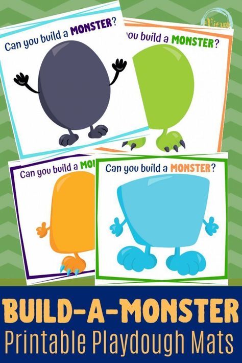 Monster Playdough, Build A Monster, Monster Shapes, Playdoh Mats, Halloween Mats, Monster Activities, Halloween Goodie Bags, Playdough Kits, Monster Theme