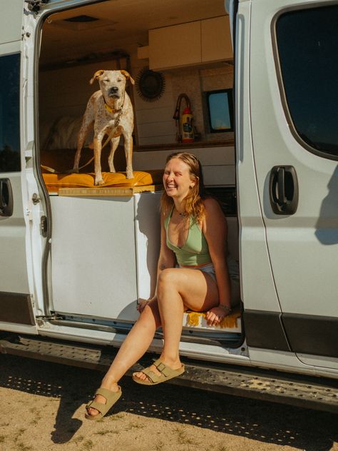 #vanlife #campervan #traveldog #dogvanlife Dog In Nature, Van Life Aesthetic, 2025 Prayer, Aesthetic Dog, Girl Dog, Life Aesthetic, Prayer Board, Girl And Dog, Dream Board