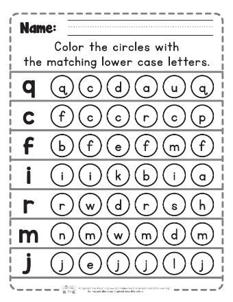 Upper and Lower Case Matching Worksheets-008 Lower Case Letters Printable, Letter Identification Worksheets, Letter Matching Worksheet, Letter Learning Activities, Printable Handwriting Worksheets, Letter Matching Activities, Free Worksheets For Kids, Homeschool Preschool Activities, Matching Worksheets