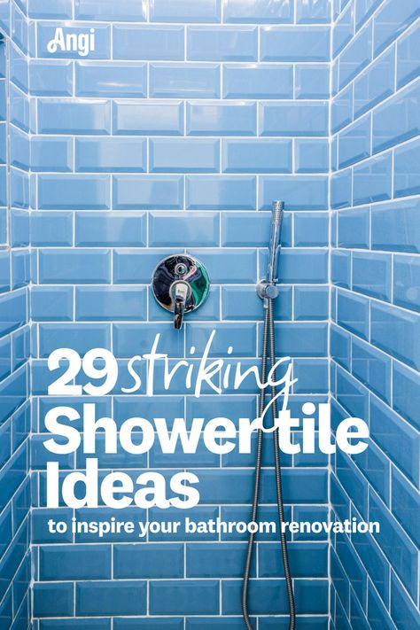 29 shower tile ideas on a bright blue tiled shower Tile For Small Showers, Shower Tile Ideas Subway Tiles, Navy Shower Tile Ideas, Small Bathroom With Walk In Shower Ideas Blue, Bright Shower Tile Ideas, Tiled Shower Accent Wall, Shower Wall Tile Ideas Mosaics, Shower Tile Colors, Tile For Showers Ideas