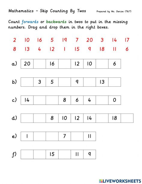 Dna Worksheet, Alphabet Chart Printable, Skip Counting Worksheets, Number Recognition Activities, Active And Passive Voice, Counting To 20, Math Interactive, Counting Worksheets, Alphabet Charts