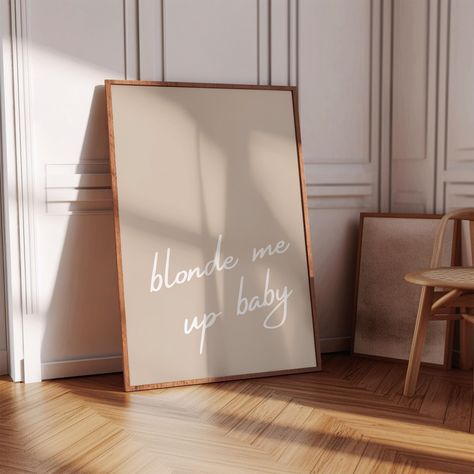 Blonde Me up Baby Print, Salon Wall Art, Neutral Salon Poster, Cute Modern Minimalist Aesthetic, Hairdresser Gift, Digital Download - Etsy Salon Asthetic Picture, Aesthetic Hairdresser, Neutral Salon, Modern Minimalist Aesthetic, Salon Wall Art, Hairdresser Gift, Poster Cute, Wall Art Neutral, Baby Print