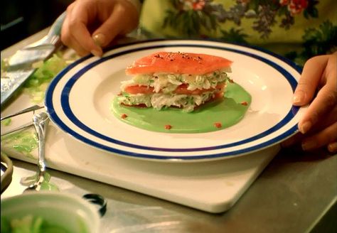 Crab Napoleon -Simply irresisible. http://blog.felliniskitchen.com/sample-page/crab-napoleon3/ Crab Napoleon Recipe, Napoleon Recipe, Movie Inspired Recipes, Movie Recipes, Movie Food, Barefoot Contessa Recipes, Seafood Sushi, Sushi Menu, Crab Dishes