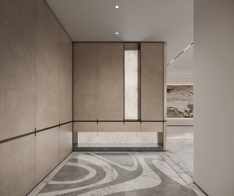 Corridor Flooring Design, Floor Pattern Design, Marble Floor Pattern, Lobby Interior Design, Tile Design Pattern, Wardrobe Interior Design, Hallway Designs, Lobby Interior, Mid Century Modern Living Room