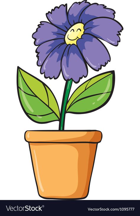 Flower In Pot Drawing, Cute Flower Clipart, Flower Animated, Animated Flowers, Jennifer Maker, Animated Pictures, Draw Flowers, Flower Template, Flower Clipart