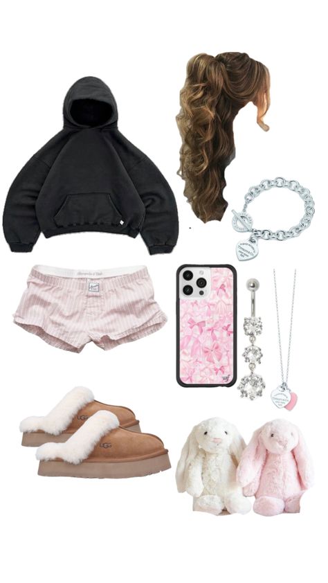 #outfitinspo #outfits #thatgirl #basic #tiffany #teengirl #uggs #jellycat Cozy Cold Day Outfit, Ugg Fits Baddie, Cute Pjs Outfits, Ohio Outfits, Glamping Outfit, Outfits Cold, Mood Clothes, Casual Preppy Outfits, Cute Lazy Day Outfits