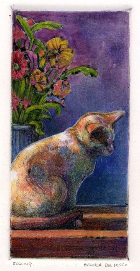 Monotype Ghost Print of a Cat - and links to monotype artists Monoprint Art, Printmaking Supplies, Watercolor Cats, Internet Art, Ghost Print, Cat Art Illustration, Monoprint, Daily Paintworks, Print Artist