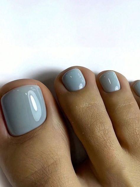 Dusty Blue Nails, Blue Toe Nails, Easy Toe Nail Designs, Bare Nails, Cute Nail Polish, Opi Nail Colors, Toe Nail Color, Matte Nails Design, Blue Nail Designs