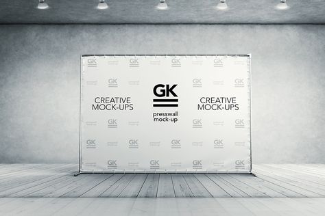 Showcase your Branding wall with your designs and works by using this fabulous 3D Press Wall / Banner Mock-Up. PSD file includes smart-object layer help you to get the desire image. Press Wall, Banner Mockup, Stationary Branding, Desain Buklet, Wall Mockup, Event Backdrop, Wall Banner, Backdrop Design, Logo Mockup