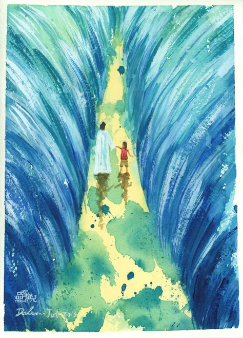 Walk On Water Painting, Heaven Illustration, Christian Canvas Paintings, Walking With Jesus, Christian Drawings, Walk With God, Jesus Drawings, Jesus Christ Painting, Jesus Artwork