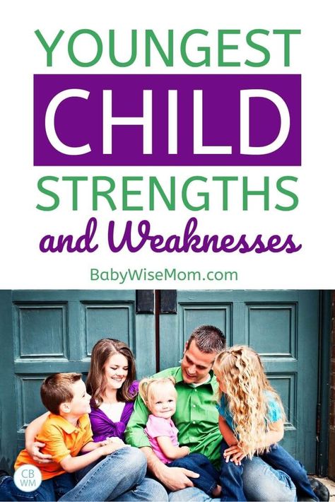 Youngest child strengths and weaknesses. Learn all about the youngest child. Learn some of the strengths of being the youngest as well as some of the struggles of being the youngest child. #youngest #youngestchild #birthorder #youngestchildtraits #leman #birthorderbook Parenting Siblings, Potty Training Help, Birth Order, Baby Schedule, Parenting Knowledge, Help Baby Sleep, Strengths And Weaknesses, Sibling Rivalry