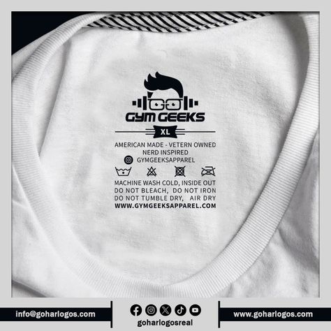 Project No. 317 Completed ✅️ Client: @gymgeeksapparel Category: Clothing Labels Please hit ❤️ if you like it! Let me know your thoughts. 👇 Let's work together! 💌 info@goharlogos.com 🌐 www.goharlogos.com #clothingcollection #clothingtags #clothingbrand #swingtags #businesslogo #smallbusiness #smallbusinesssupplies #blackandwhite #ukbusiness #businesslove #clothes #clothinglabels #clothing #apparel #wovenlabels #customlabels #clothinglabels #clothinglabelsuk #wovenlabel #clothingtags Clothing Label Design, Clothing Labels Design, Custom Clothing Labels, Clothes Brand, Clothes Stand, Clothing Tags, Branding Agency, Clothing Logo, Woven Labels