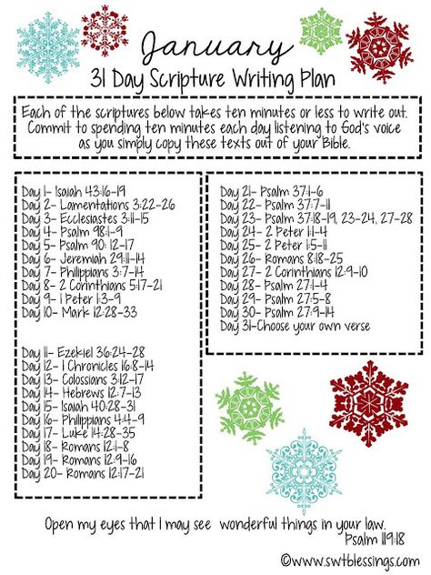 JANUARY SCRIPTURE WRITING PLAN a January Scripture Writing, Isaiah 43 16, December Scriptures, Scripture Writing Plan, Scripture Writing Plans, Scripture Writing, Quotes Arabic, Writing Plan, Bible Printables