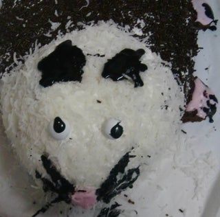 How to Make a Possum Cake : 6 Steps - Instructables Possum Cake, Black Frosting, White Trash Party, Trash Party, How To Draw Ears, White Frosting, Pastry Brushes, White Trash, Cake Makers