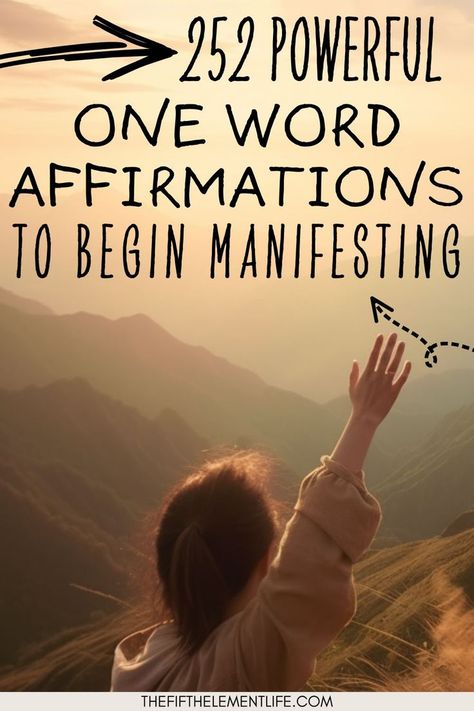 One-Word Affirmations 3 Word Affirmations, 1 Word Affirmations, Affirmations And Intentions, One Word Affirmations Positive, One Word Mantras, Powerful Single Words, One Word Intentions, Affirmation Words List, Words Of Affirmation For Yourself