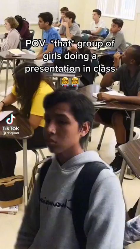 _ POV- "that' group of girls doing a presentation in class - ) Best Friend Quiz, Life Hacks Every Girl Should Know, Bad Humor, Hashtag Relatable, Funny Vid, Really Funny Joke, Funny Relatable Quotes, Funny Videos Clean, Hysterically Funny