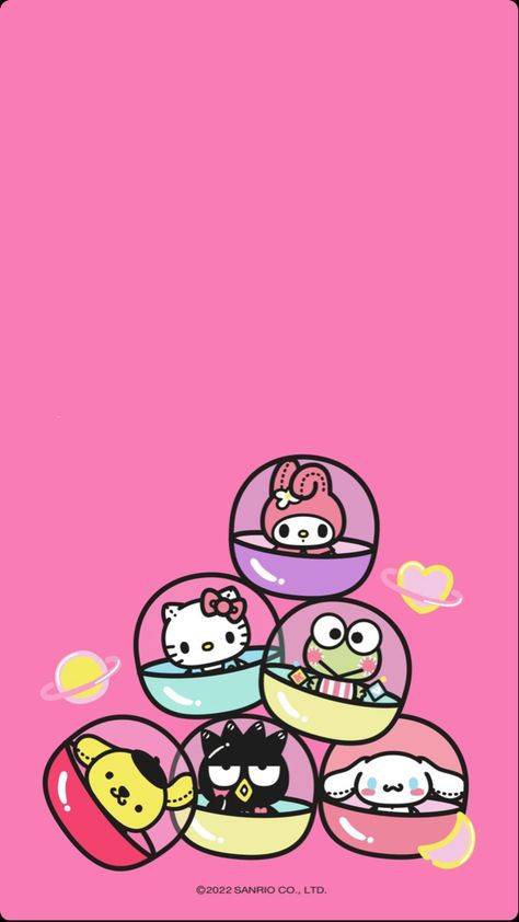 Keroppi And Hello Kitty Wallpaper, Sarino Wallpapers, Sanrio Iphone Wallpaper, Hello Kitty And Friends Wallpaper, Sanrio Background, Iphone Wallpaper Hello Kitty, Aesthetic Character, Hello Kitty Themes, Images Kawaii