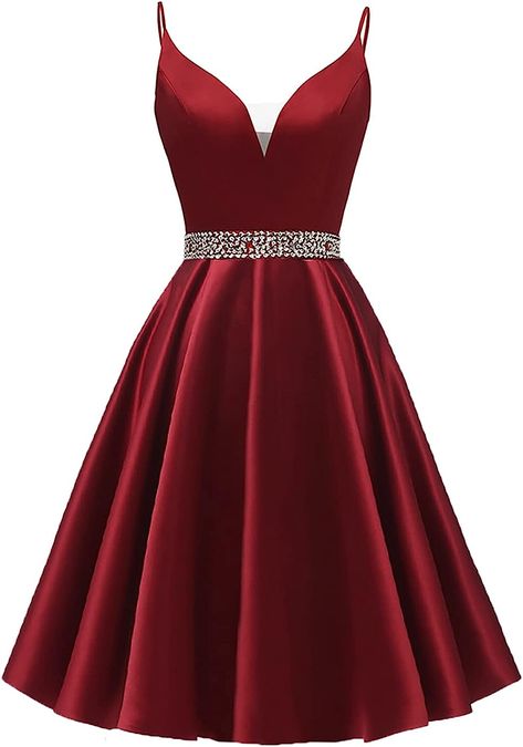 Satin Homecoming Dresses, Romantic Candle Light Dinner, Short Satin, Satin Homecoming Dress, Short Prom Dresses, Spaghetti Strap Prom Dress, Evening Party Gowns, Satin Short, Satin Prom Dress