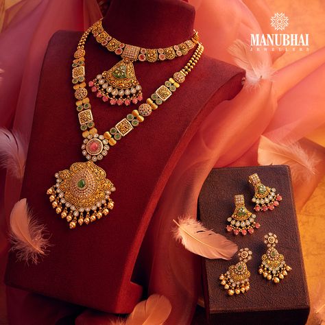 Bridal Sets Indian Wedding Jewelry Gold, Antique Gold Jewelry Indian Bridal Jewellery Necklace Set, Wedding Gold Jewellery Indian, Jewellery Grid, Fashion Jewelry Photography, Lokmanya Tilak, Built Jeep, Diamond Jewellery Set, Antique Gold Ring