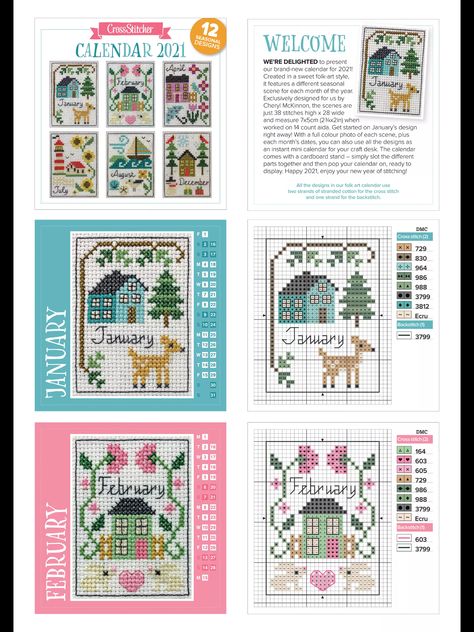 Cross Stitch Tips, Free Cross Stitch Charts, Cross Stitch Magazines, Cross Stitch House, Cross Stitch Freebies, Cross Stitch Tree, Stitch Gift, Cross Stitch Finishing, Cross Stitch Needles