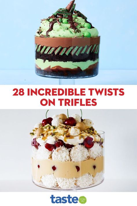 Trifle With Jelly, Best Trifle Recipes, Fruit Trifle Desserts, Trifle Recipes Chocolate, Best Trifle, Triffle Recipe, Fruit Trifle Recipes, Recipes With Chocolate, Christmas Trifle Recipes