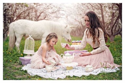 Mother Daughter Fairytale Photoshoot, Mommy And Me Fairy Photoshoot, Mother Daughter Tea Party Photo Shoot, Mommy And Me Tea Party Photo Shoot, Unicorn Photoshoot, Mom Daughter Photos, Mommy Daughter Photoshoot, Princess Photo Shoot, Mommy Daughter Pictures