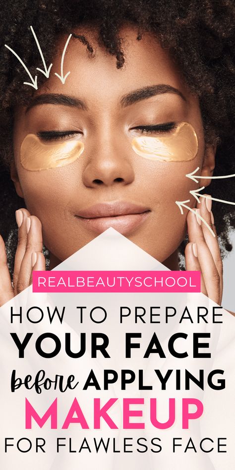 How to prepare your face before applying makeup for flawless face Prepping Face For Makeup, Foundation Tips How To Apply, How To Prepare Face For Makeup, How To Apply Face Products, Prep Face For Makeup, How To Prime Face For Makeup, Makeup Prep Steps, Before Makeup Routine Skin Care, How To Prep Skin For Makeup