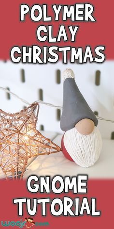 Polymer Clay Christmas Gnome Tutorial | Woo! Jr. Kids Activities Sculpey Christmas Ornaments, Diy Polymer Clay Ornaments, Polymer Gnome, Clay Gnomes Diy How To Make, Christmas Clay Crafts, Polymer Clay Gnomes, Gnome Clay, Clay Homemade, Clay Gnomes