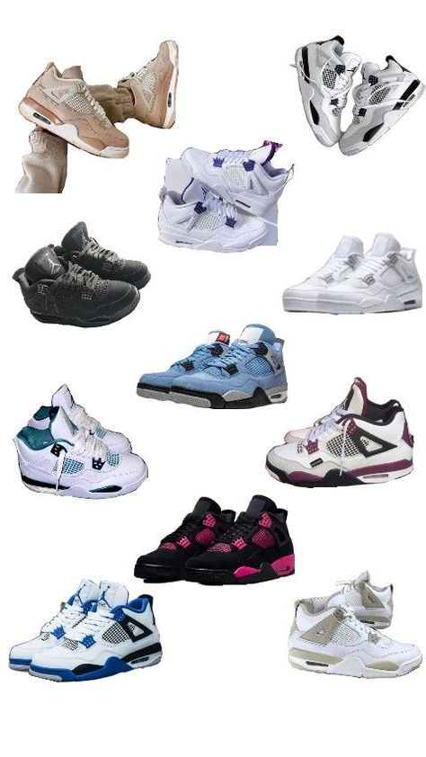 Shoe Collage, Shoes Collage, Jordan 4 Retro, Jordan, Collage