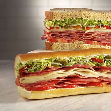 We Tried Jimmy John's 2 Newest Sandwiches. Here's What We Thought. Jimmy Johns Italian Sub Recipe, Salami Sandwich Recipes, Hoagie Sandwiches, Italian Hoagie, Salami Sandwich, Types Of Sandwiches, Jimmy Johns, Classic Sandwich, Cuban Sandwich