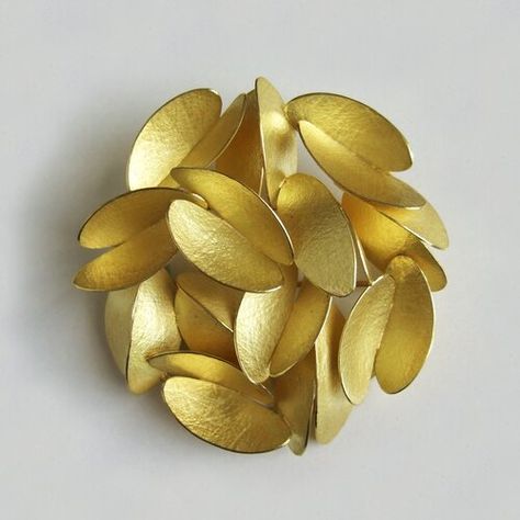 5 Elements, Art Jewelry Contemporary, Botanical Jewelry, Jewellery Designer, Butterfly Brooch, Gold Art, Contemporary Jewellery, Brass Jewelry, Fabric Jewelry