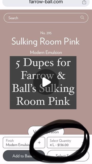 Amanda White on Instagram: "Save this post for later. I loveee Farrow and Ball but not their prices, sorry. I splurged on them when I did my dining room and I have no regrets but I don’t think I want to do that again with the bathroom, so here at 5 great alternatives to the color “Sulking Room Pink”!   #paintdupes #farrowandball #valspar #behr #benjaminmoore" Sulking Room Pink Farrow And Ball, Sulking Room Pink, Salmon Color, Farrow Ball, Dining Room, Pink, Color, Instagram