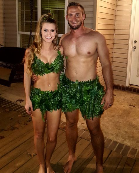 Adam And Eve Costume Couple, Adam And Eve Halloween Costumes, Adam And Eve Costume, Eve Costume, Reefer Madness, Classy Halloween Costumes, Classy Halloween, Couple Costumes, Couples Costume