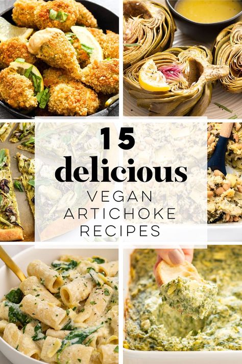 Artichokes are one of nature’s most stunning veggies. While they may look intimidating, artichokes are easy to prep and taste SO GOOD. Get some inspiration with these delicious vegan artichoke recipes. Canned Artichoke Recipes, Vegan Artichoke Recipes, Artichokes Recipes, Vegan Artichoke, Vegan Avocado Recipes, Artichoke Heart Recipes, Vegan Potato Recipes, Vegan Summer Recipes, Creamy Pasta Dishes