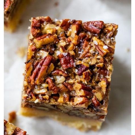 Dreams Do Come True: These Pecan Pie Bars Will Change Your Dessert Game Forever! - NewsBreak Best Pecan Pie Bars, Easy Pecan Pie Bars, Easy Shortbread Crust, Chocolate Pecan Pie Bars, Pecan Pie Bars Easy, Best Ina Garten Recipes, Easy Pecan Pie, Pie Bars Recipe, Pecan Pie Bars Recipe