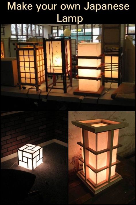 Classic in style, beautiful in form and function, Japanese lamps are perfect for mood lighting. Learn how to make your very own Japanese lamp here. Washi Paper Lamp, Japanese Lamps Traditional, Diy Japanese Decor, Light Ideas For Bedroom, Japanese Lights, Japanese Decor Ideas, Japan Decoration, Diy Lamp Ideas, Japanese Lighting