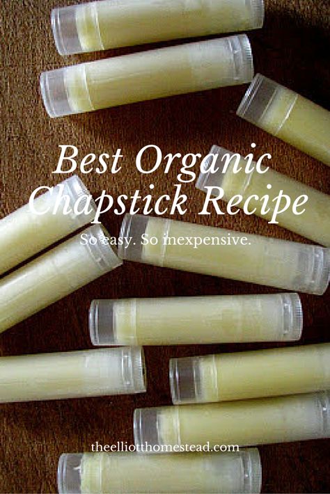 Organic Chapstick, Chapstick Recipe, Lip Balm Recipes, Homemade Lip Balm, Diy Kosmetik, Homemade Lotion, Diy Lip Balm, Diy Lips, Diy Cosmetics