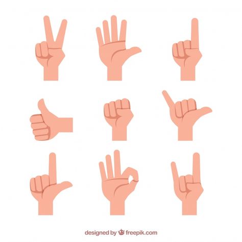 Hands collection with different poses in... | Free Vector #Freepik #freevector #hand #hands #sign #flat Hand Illustration Design, Hand Graphic, Hand Gestures, Vector Character Design, Flat Design Icons, Hand Drawing Reference, Different Poses, Vector Icons Illustration, Hand Reference